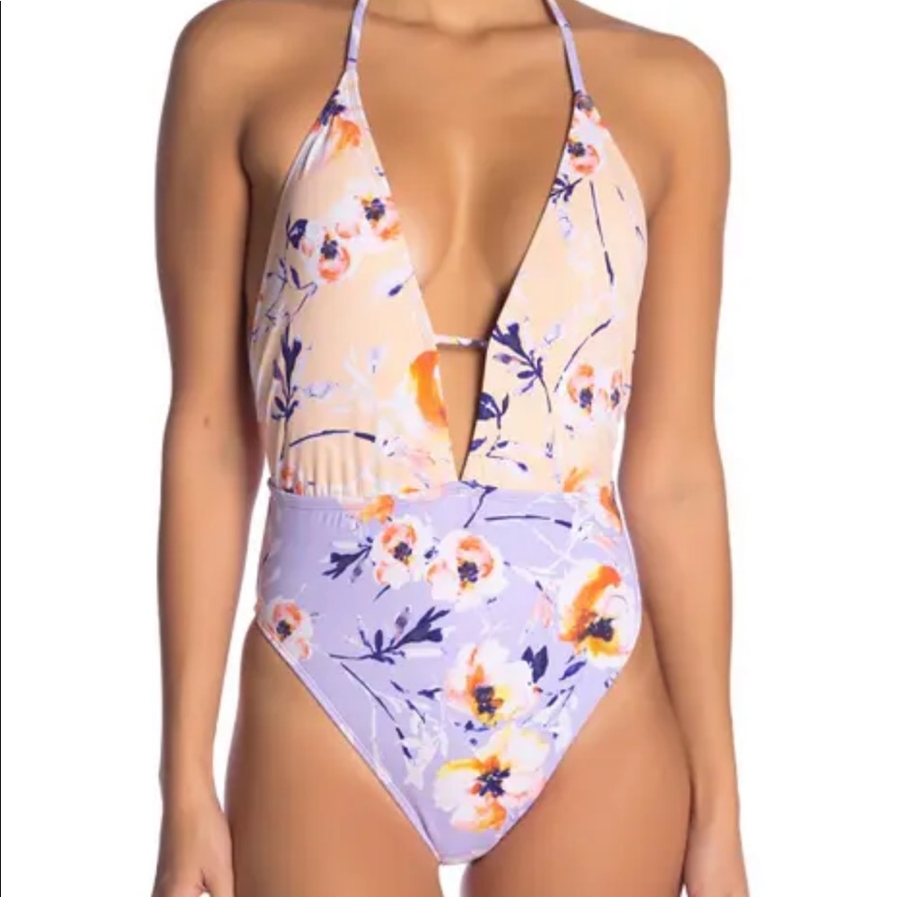 NWT The Lab Bikini Watercolor one-price swimsuit, Size M